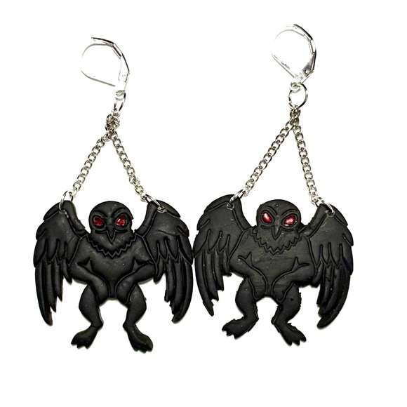 Mothman Earrings - Picture 2 of 4